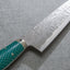 Shigeki Tanaka R2/SG2 Kurosome Damascus 135mm Petty with Pine Green Patterned Handle