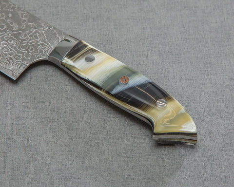 Takeshi Saji R2/SG2 Diamond Damascus 165mm Nakiri with Acetate Fiber Handle