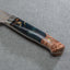 Takeshi Saji VG10 Colored Damascus 240mm Gyuto with Stabilized Wood / Polished Azurite Malachite Acrylic Handle