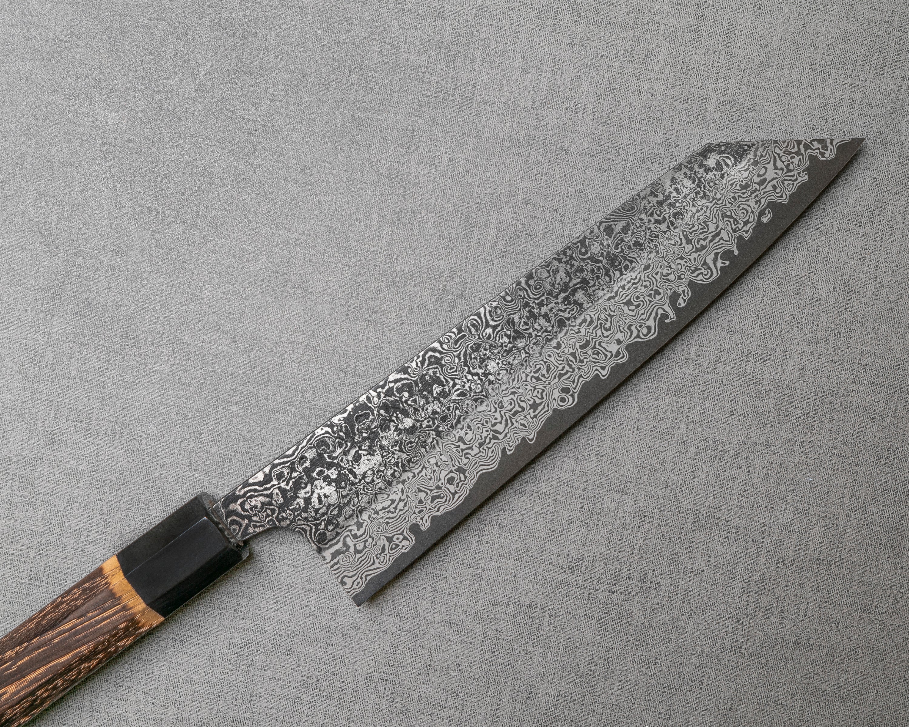 Yoshikane SLD Kurosome Damascus 210mm Kiritsuke Gyuto with Charred Che –  Burrfection Store