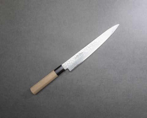Japanese Sakai Takayuki Hammered Damascus VG10 Sujihiki Knife 240mm Japan
