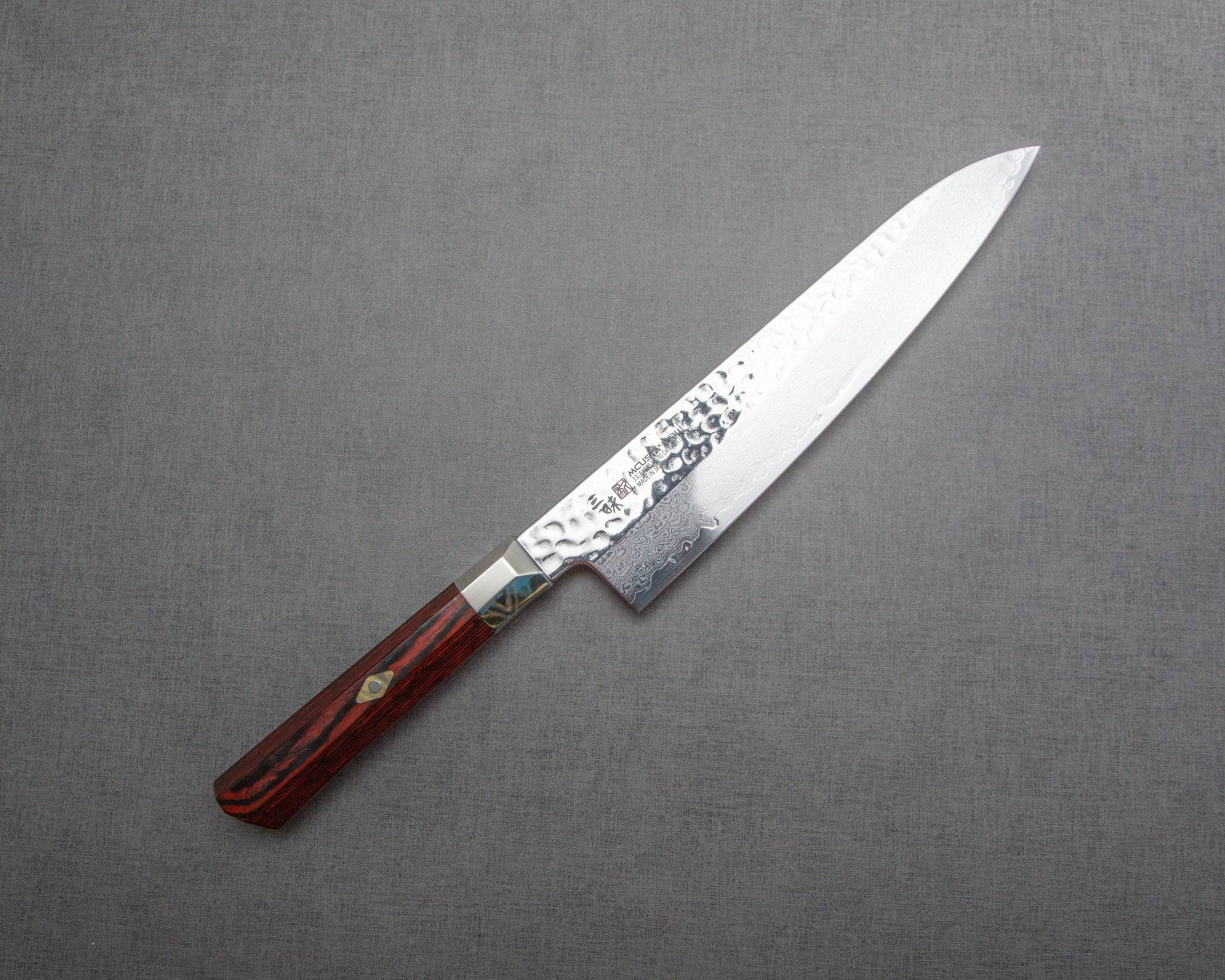 Mcusta Zanmai "Supreme Hammered" Mirror Damascus 210mm Gyuto