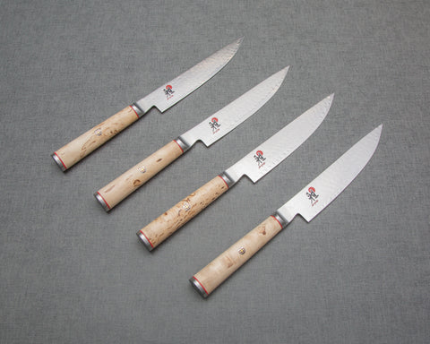 Miyabi SG2 Damascus 4-Piece Steak Knife Set with Birchwood Handle
